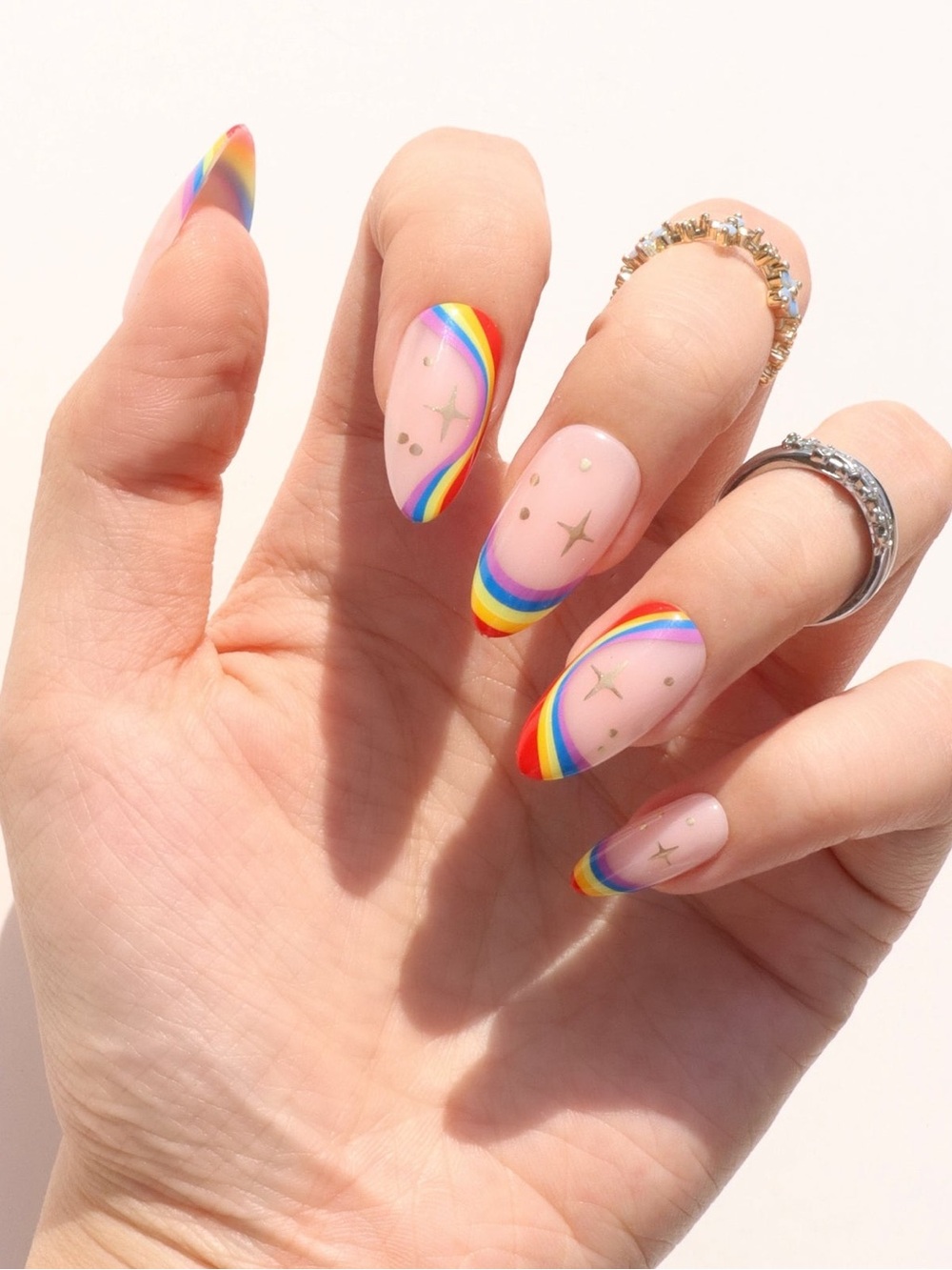 NWOT Nail Reformation Medium Almond Press on Nails - Pride Nails